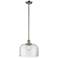Franklin Restoration Bell 12" Mini Pendant - Brushed Satin Nickel - Cl
