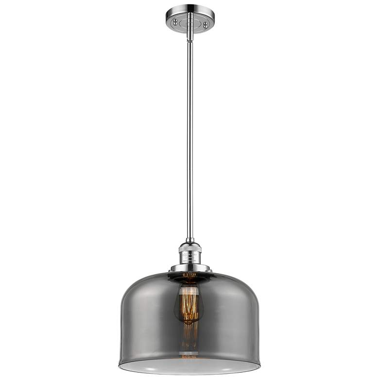 Image 1 Franklin Restoration Bell 12" Mini Pendant - Polished Chrome - Plated