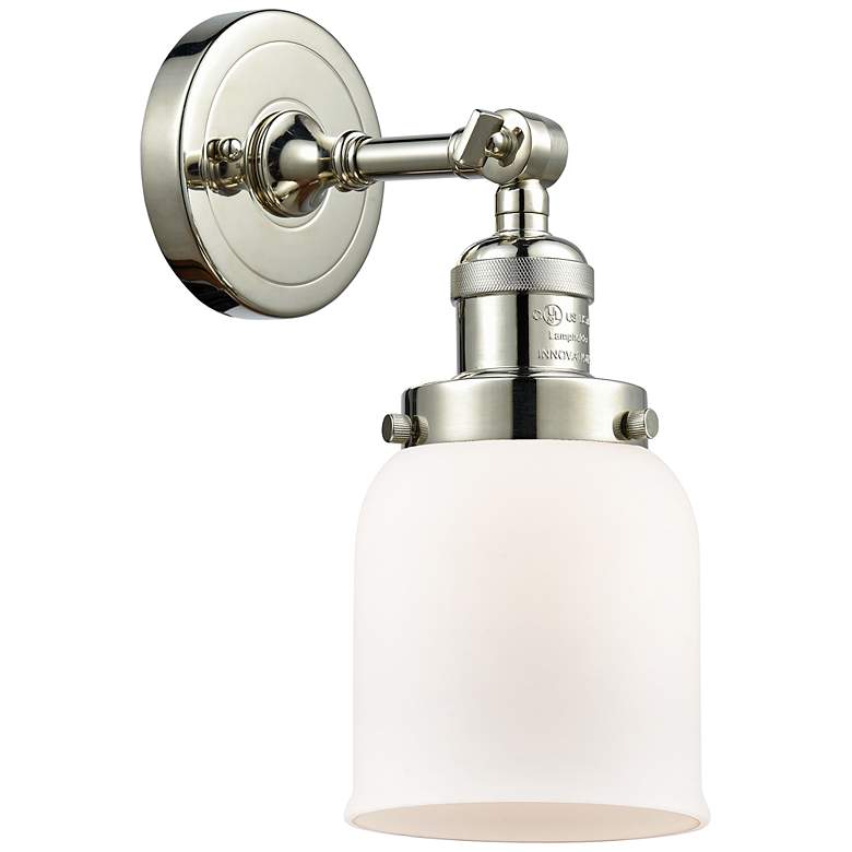 Image 1 Franklin Restoration Bell 12"H Polished Nickel LED Sconce