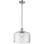 Franklin Restoration Bell 12" LED Mini Pendant - Polished Chrome - Clear