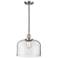 Franklin Restoration Bell 12" LED Mini Pendant - Satin Nickel - Clear