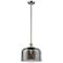 Franklin Restoration Bell 12" Mini Pendant - Polished Nickel - Plated Smoke