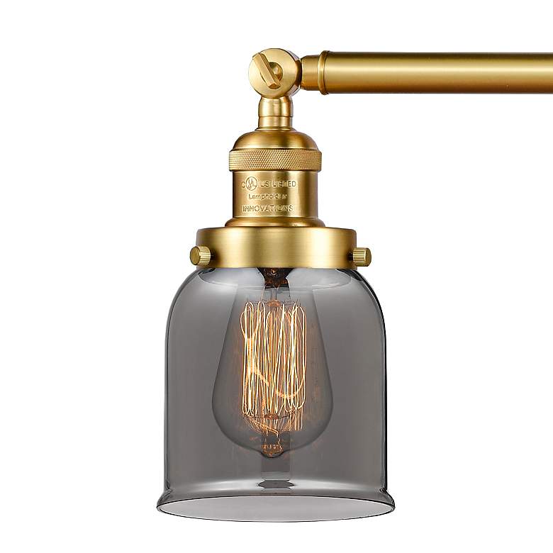 Image 2 Franklin Restoration Bell 42"W Satin Gold 4-Light Bath Light more views
