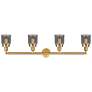 3_Franklin Restoration Bell 42"W Satin Gold 4-Light Bath Light more views