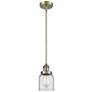 Franklin Restoration Bell 5" Brass Stemmed Mini Pendant w/ Clear Shade