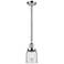 Franklin Restoration Bell 5" Chrome Corded Mini Pendant w/ Clear Shade