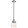 Franklin Restoration Bell 5" Chrome Corded Mini Pendant w/ Deco Swirl