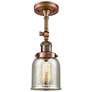 Franklin Restoration Bell 5" Copper Semi Flush Mount w/ Mercury Shade
