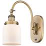 Franklin Restoration Bell 5" Incandescent Sconce - Brass - White Shade