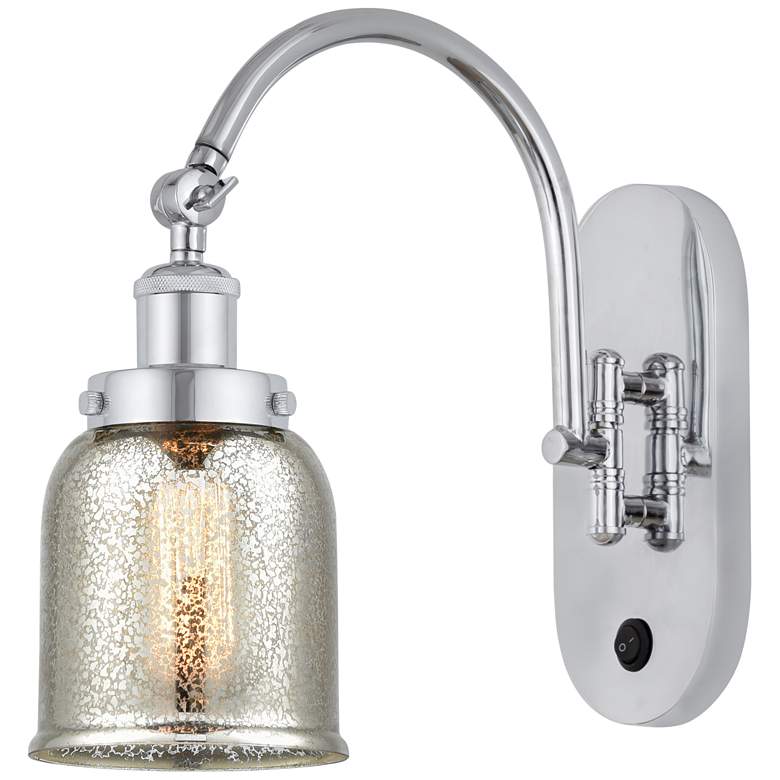 Image 1 Franklin Restoration Bell 5" Incandescent Sconce - Chrome - Mercury Sh
