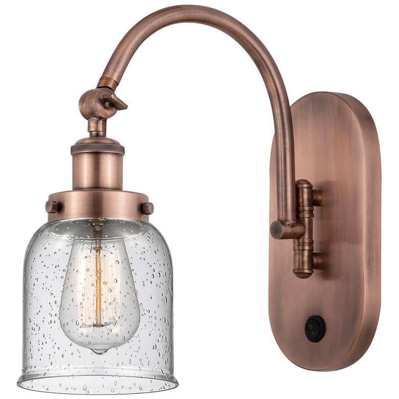 Image 1 Franklin Restoration Bell 5" Incandescent Sconce - Copper - Seedy Shad