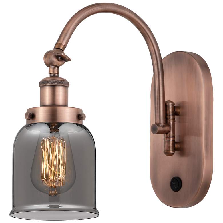 Image 1 Franklin Restoration Bell 5" Incandescent Sconce - Copper - Smoke Shad