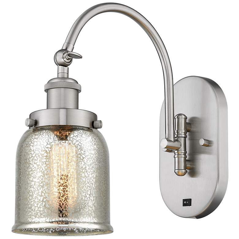 Image 1 Franklin Restoration Bell 5" Incandescent Sconce - Nickel - Mercury Sh