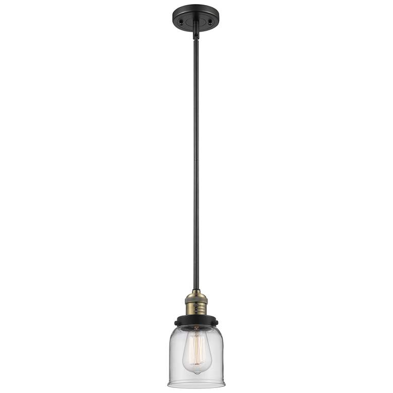 Image 1 Franklin Restoration Bell 5" LED Mini Pendant - Black Antique Brass -