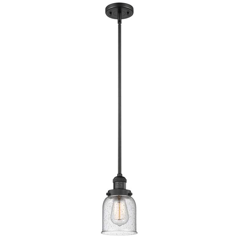 Image 1 Franklin Restoration Bell 5" LED Mini Pendant - Matte Black - Seedy