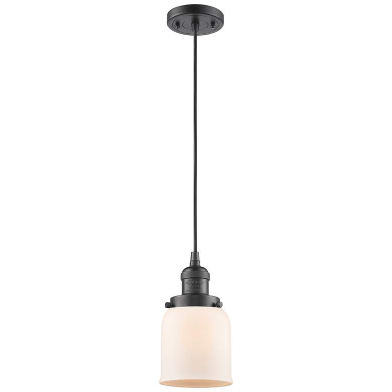 Image 1 Franklin Restoration Bell 5" LED Mini Pendant - Oil Rubbed Bronze - Wh