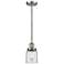 Franklin Restoration Bell 5" LED Mini Pendant - Satin Nickel - Clear