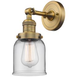 Franklin Restoration Bell 5" LED Sconce - Brass Finish - Clear Shade
