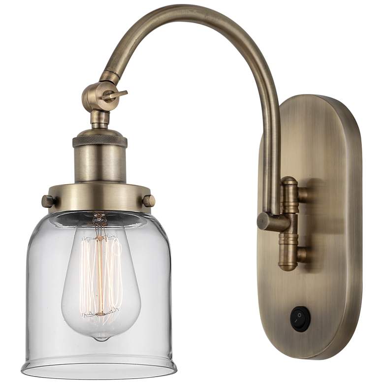 Image 1 Franklin Restoration Bell 5" LED Sconce - Brass Finish - Clear Shade