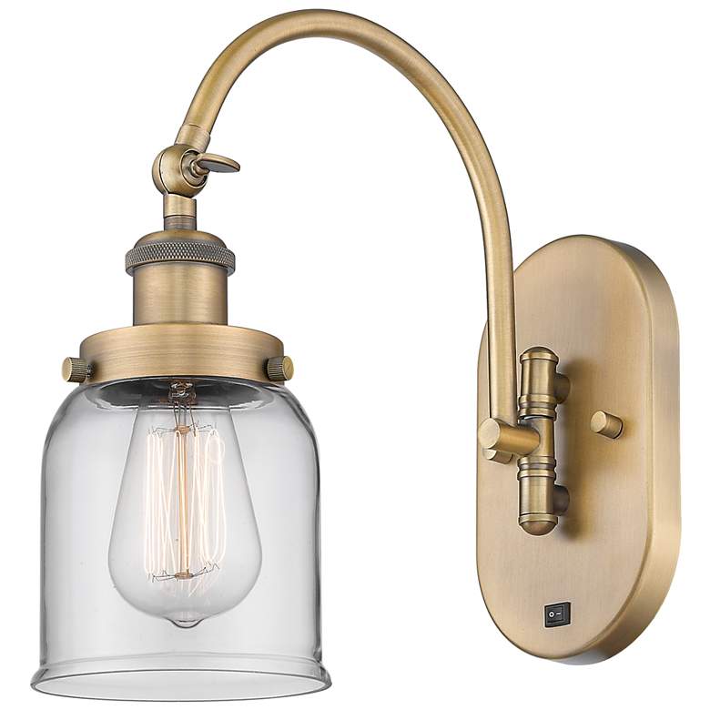 Image 1 Franklin Restoration Bell 5" LED Sconce - Brass Finish - Clear Shade