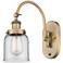 Franklin Restoration Bell 5" LED Sconce - Brass Finish - Clear Shade