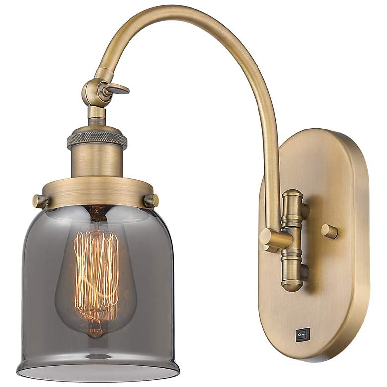 Image 1 Franklin Restoration Bell 5" LED Sconce - Brass Finish - Plated Smoke