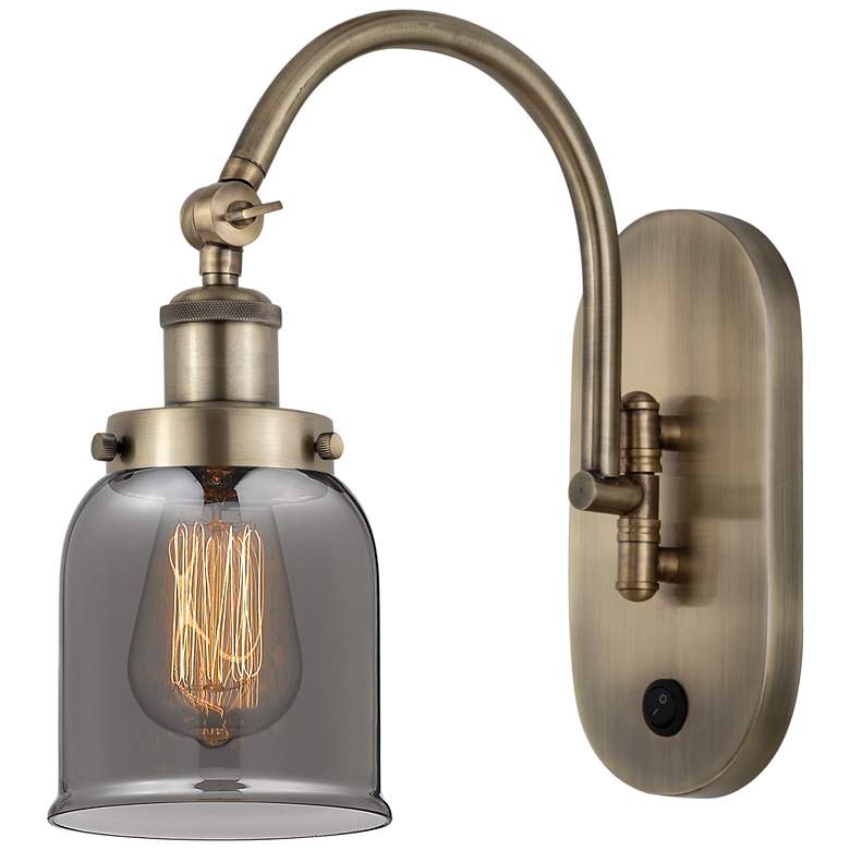 Image 1 Franklin Restoration Bell 5" LED Sconce - Brass Finish - Plated Smoke