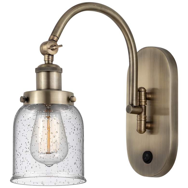 Image 1 Franklin Restoration Bell 5" LED Sconce - Brass Finish - Seedy Shade