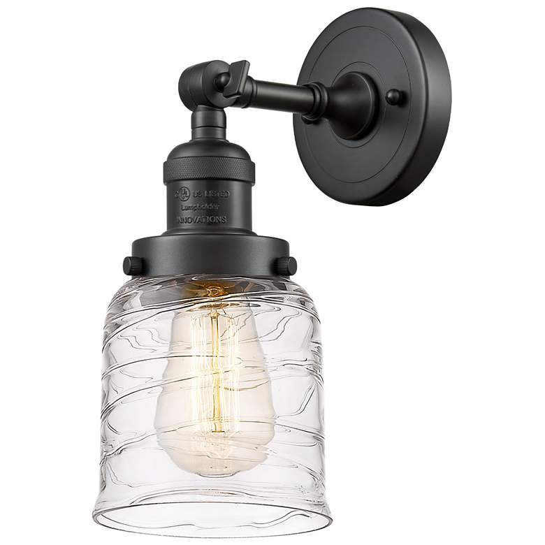 Image 1 Franklin Restoration Bell 5" LED Sconce - Bronze Finish - Deco Swirl S