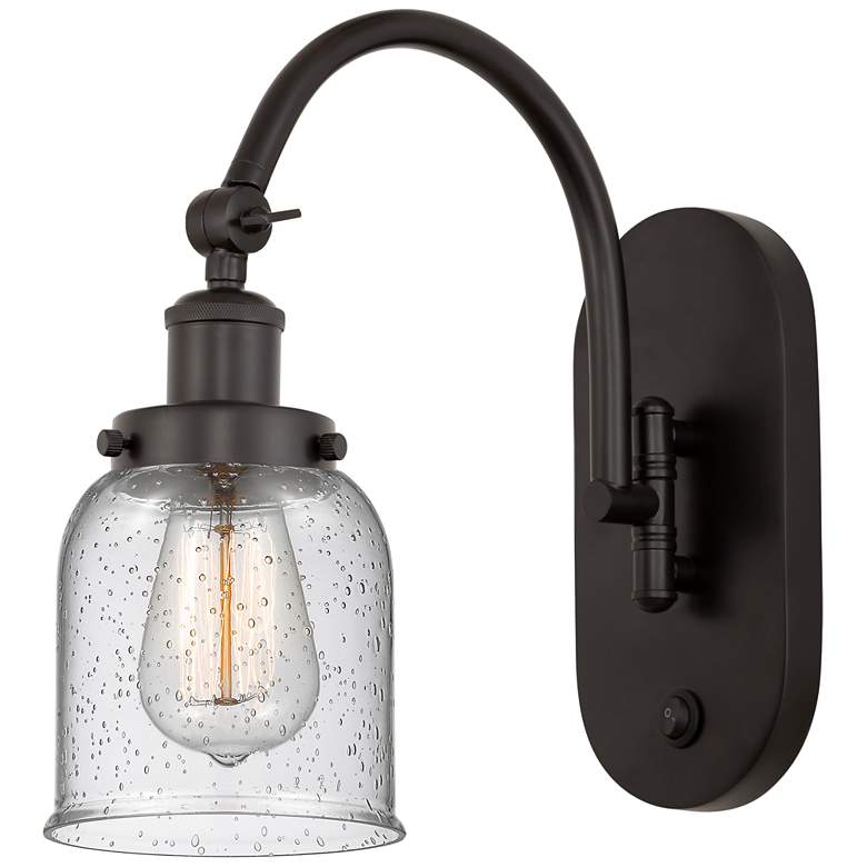 Image 1 Franklin Restoration Bell 5" LED Sconce - Bronze Finish - Seedy Shade