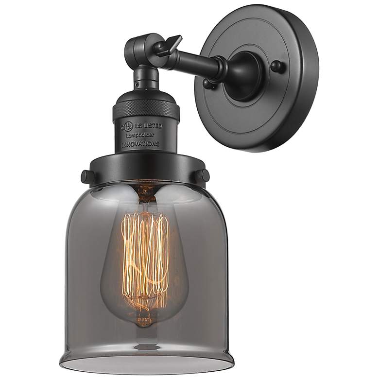 Image 1 Franklin Restoration Bell 5" LED Sconce - Bronze Finish - Smoke Shade