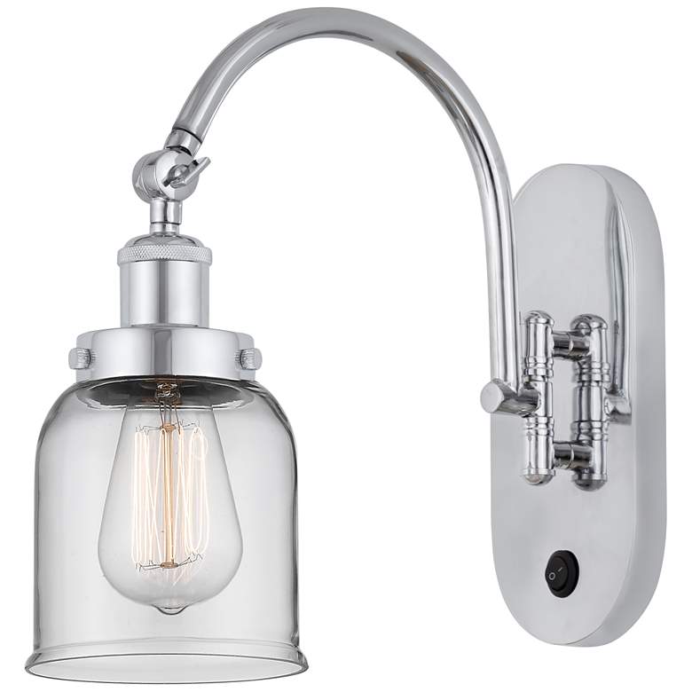 Image 1 Franklin Restoration Bell 5" LED Sconce - Chrome Finish - Clear Shade