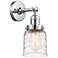 Franklin Restoration Bell 5" LED Sconce - Chrome Finish - Deco Swirl S