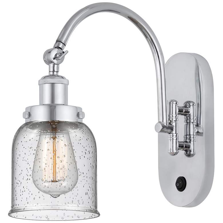 Image 1 Franklin Restoration Bell 5" LED Sconce - Chrome Finish - Seedy Shade