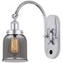 Franklin Restoration Bell 5" LED Sconce - Chrome Finish - Smoke Shade