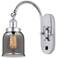 Franklin Restoration Bell 5" LED Sconce - Chrome Finish - Smoke Shade