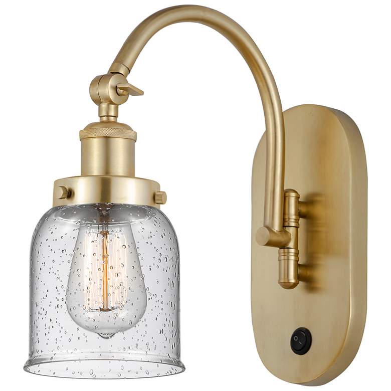 Image 1 Franklin Restoration Bell 5" LED Sconce - Gold Finish - Seedy Shade