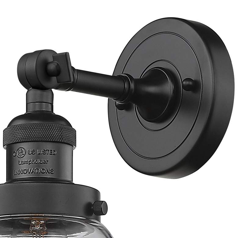 Image 2 Franklin Restoration Bell 5" LED Sconce - Matte Black Finish - Clear S more views