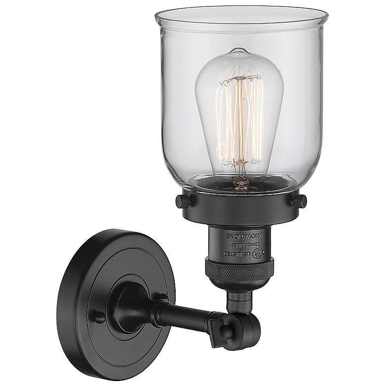 Image 3 Franklin Restoration Bell 5" LED Sconce - Matte Black Finish - Clear S more views