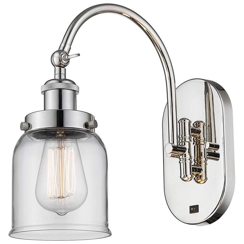 Image 1 Franklin Restoration Bell 5" LED Sconce - Nickel Finish - Clear Shade