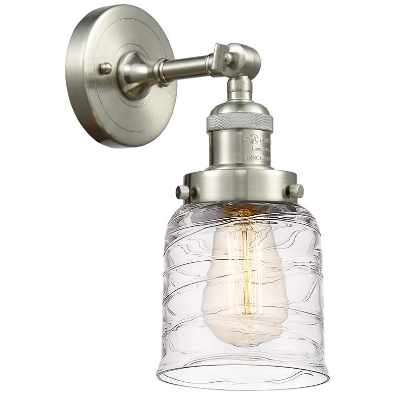 Image 1 Franklin Restoration Bell 5" LED Sconce - Nickel Finish - Deco Swirl S