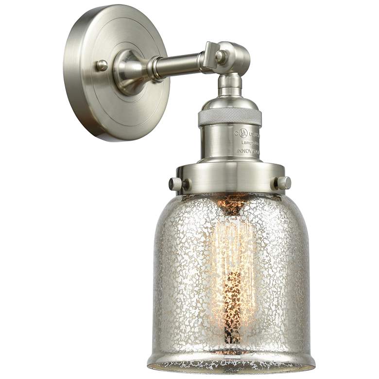 Image 1 Franklin Restoration Bell 5" LED Sconce - Nickel Finish - Mercury Shad