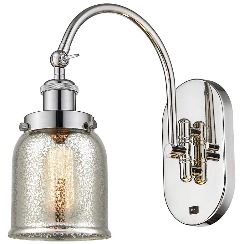 Image 1 Franklin Restoration Bell 5" LED Sconce - Nickel Finish - Mercury Shad