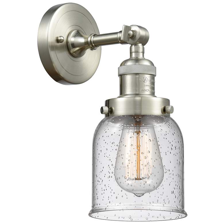 Image 1 Franklin Restoration Bell 5" LED Sconce - Nickel Finish - Seedy Shade