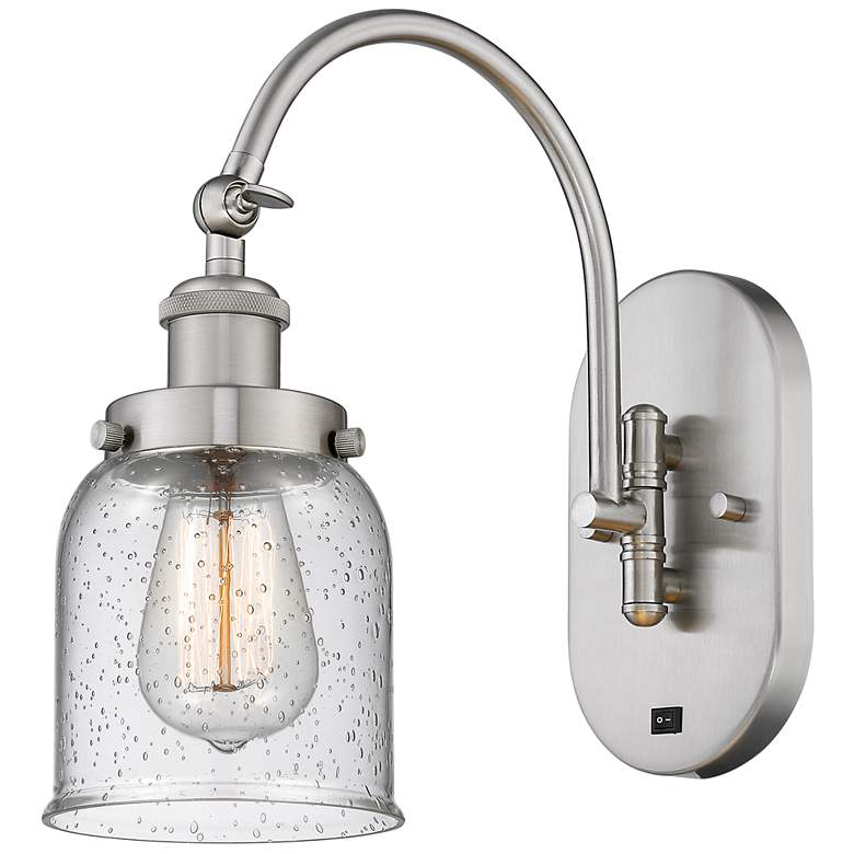 Image 1 Franklin Restoration Bell 5" LED Sconce - Nickel Finish - Seedy Shade