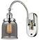 Franklin Restoration Bell 5" LED Sconce - Nickel Finish - Smoke Shade