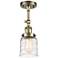 Franklin Restoration Bell 5" LED Semi-Flush Mount - Brass - Deco Swir