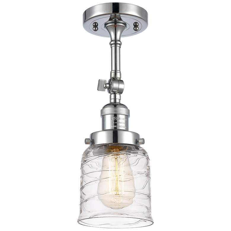Image 1 Franklin Restoration Bell 5" LED Semi-Flush Mount - Chrome - Deco Swi