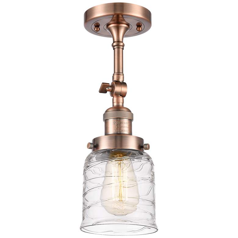 Image 1 Franklin Restoration Bell  5" LED Semi-Flush Mount - Copper - Deco Swi