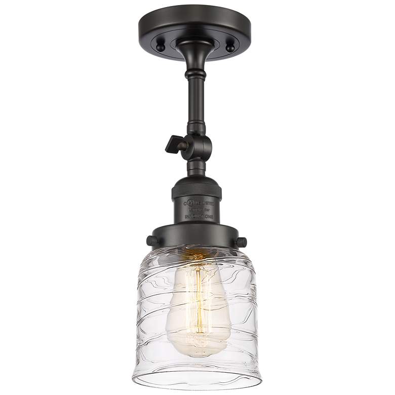 Image 1 Franklin Restoration Bell 5" LED Semi-Flush - Oil Rubbed Bronze - Swi